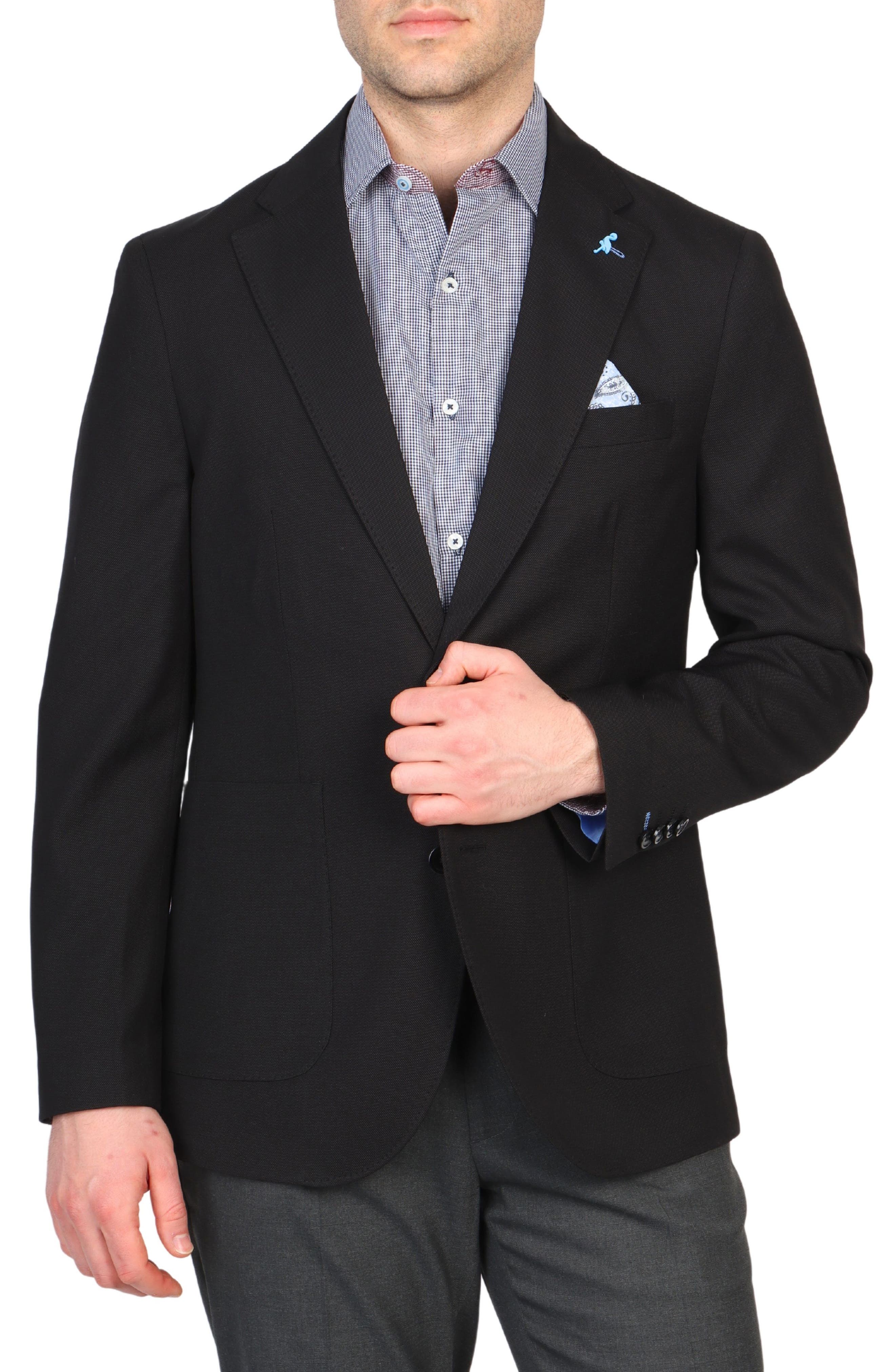 TailorByrd Textured Solid Sport Coat