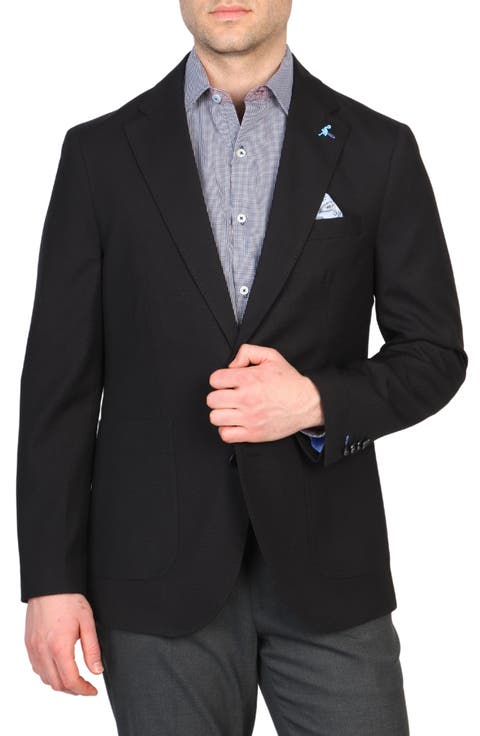 Textured Solid Sport Coat