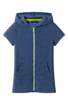Andy & Evan Kids' Sharks Terry Hooded Zip Cover-Up Top