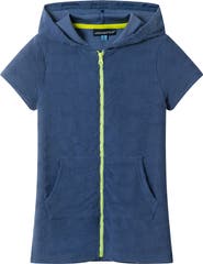 Andy & Evan Kids' Sharks Terry Hooded Zip Cover-Up Top