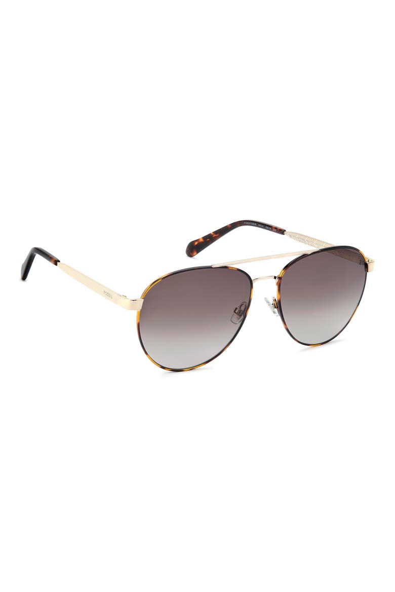 FOS 2172/G/S 59mm Gradient Navigator Sunglasses, Alternate, color, HAVANA GOLD/ BROWN SF