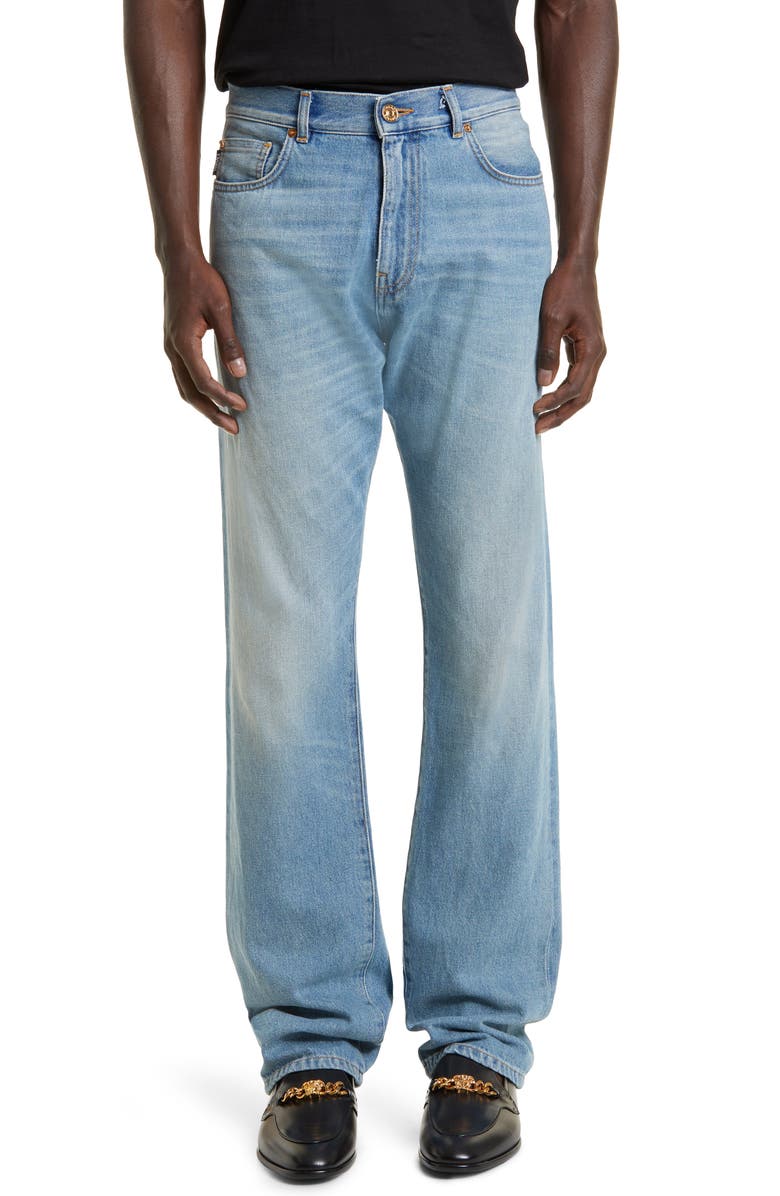 Versace Baggy Fit Jeans, Main, color, 