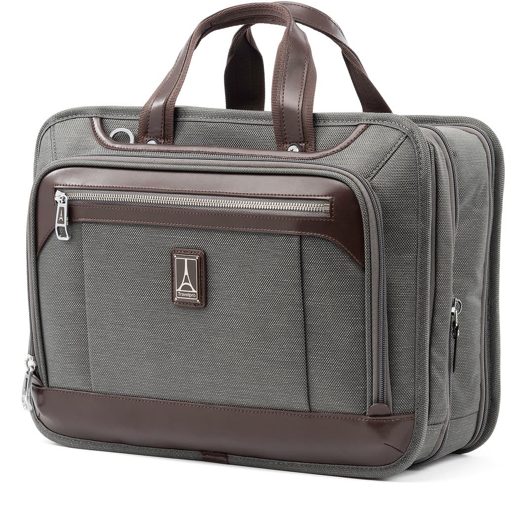 Travelpro Platinum Elite Expandable Business Laptop Briefcase, Fits Up To 15.6 Laptop In Vintage Grey