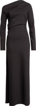 Róhe One-Shoulder Long Sleeve Twisted Jersey Maxi Dress