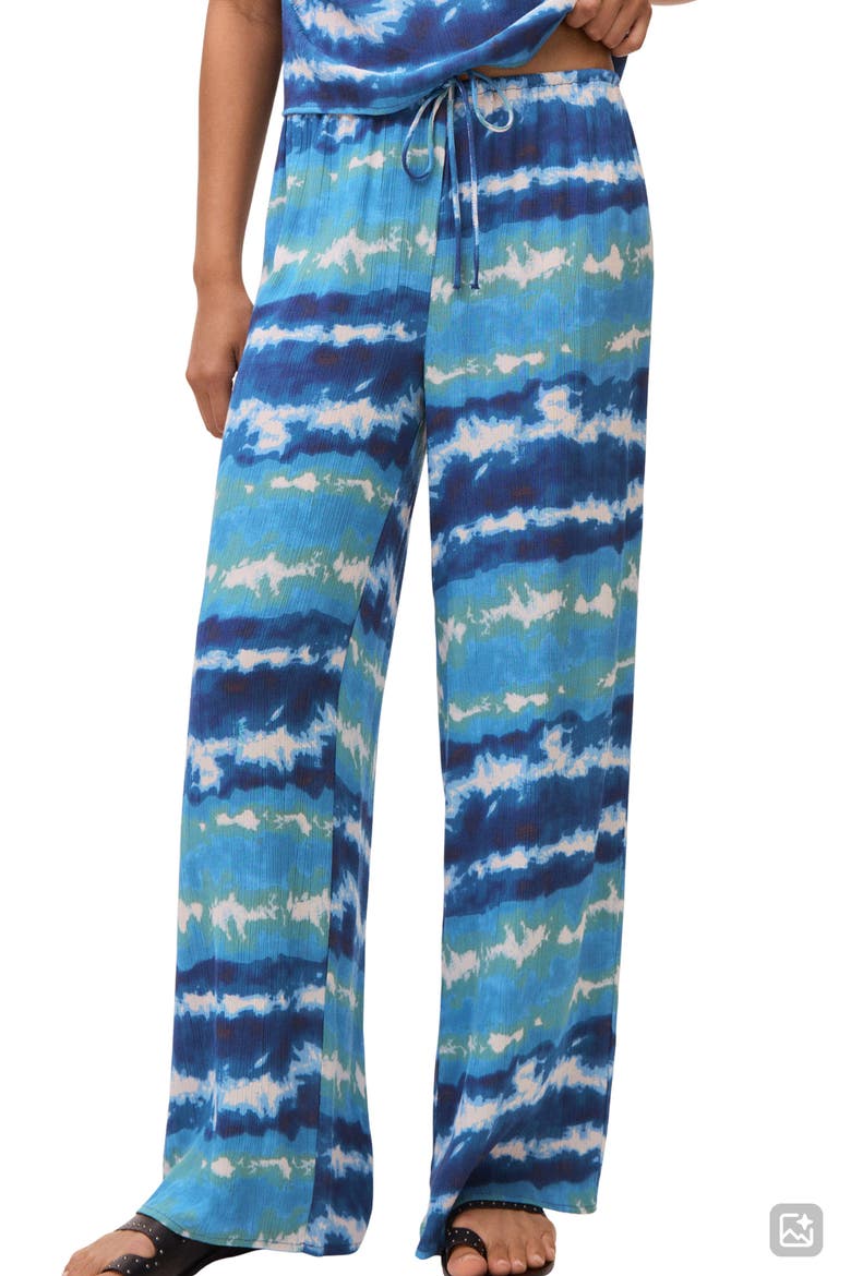 Tie Dye Drawstring Pants, Main, color, BLUE