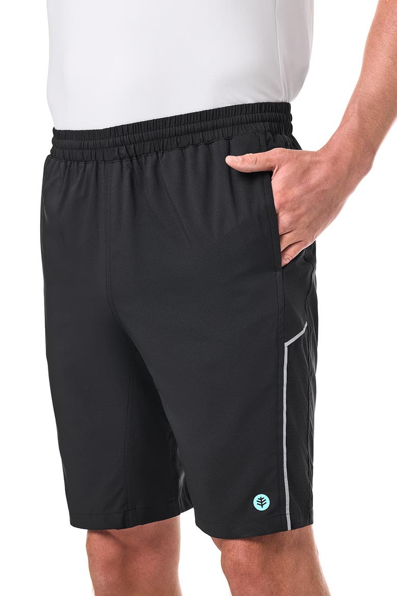 Men's Outpace Tennis Shorts, UPF 50+ Sun Protection, Alternate, color, Black