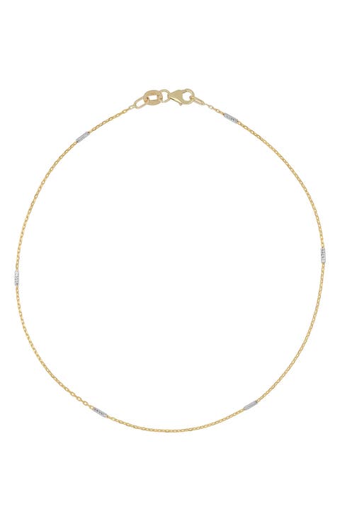 14K Gold Chain Anklet