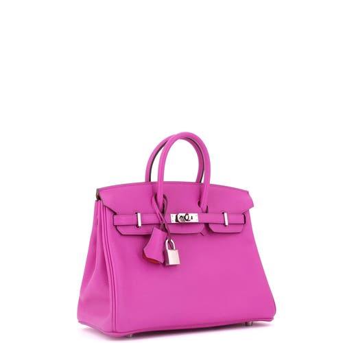 Pre-owned Hermes Hermes Birkin Handbag Verso Novillo With Palladium Hardware 25 In Pink