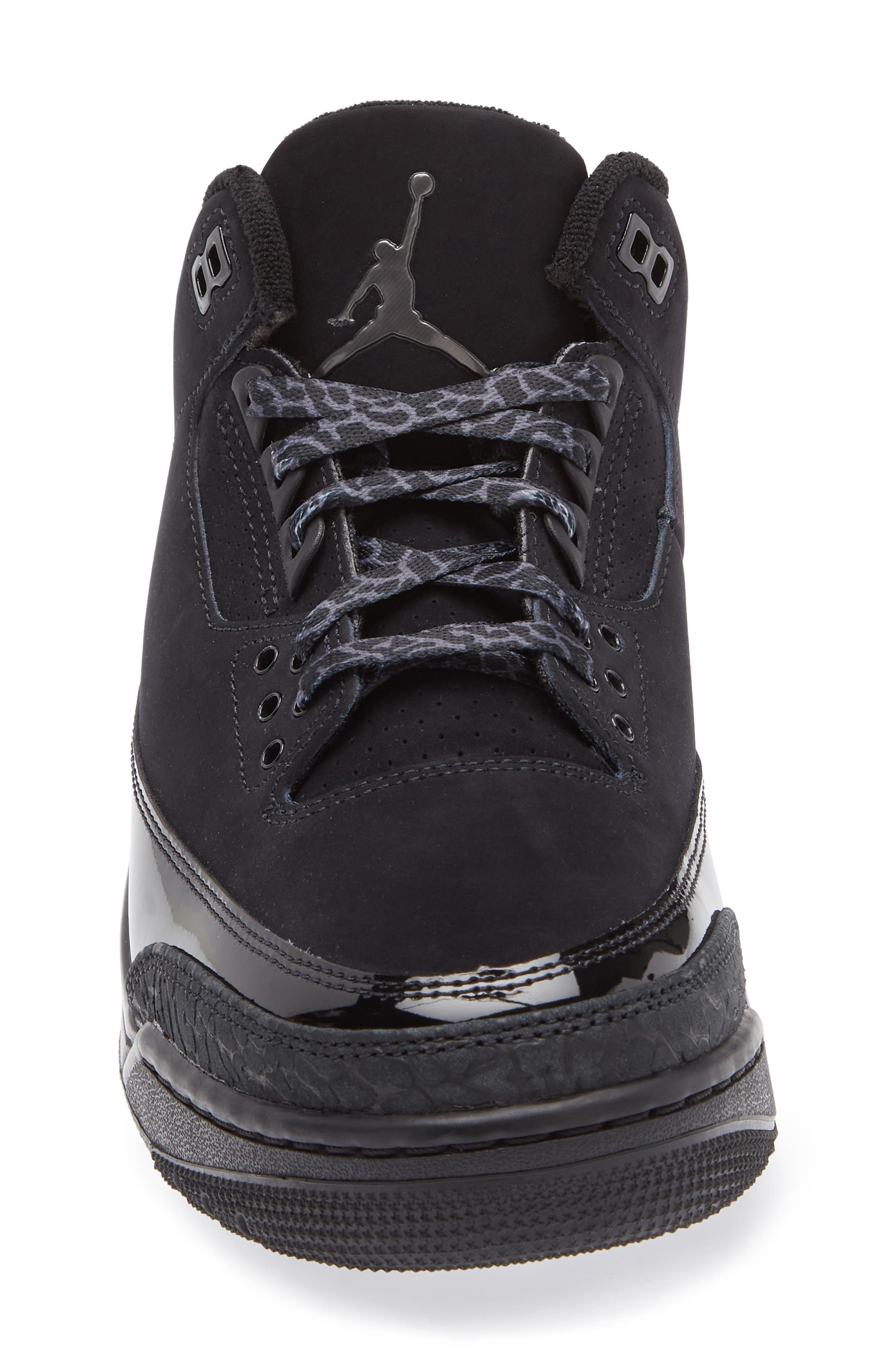 Air Jordan 3 Retro Basketball Sneaker, Alternate, color, BLACK/ DARK CHARCOAL/ WHITE