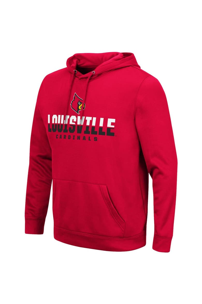 Men's Colosseum Red Louisville Cardinals Lantern Pullover Hoodie, Alternate, color, Red