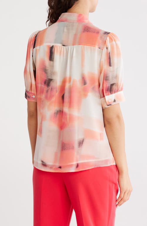 Dkny Short Sleeve Button-up Shirt In Multi