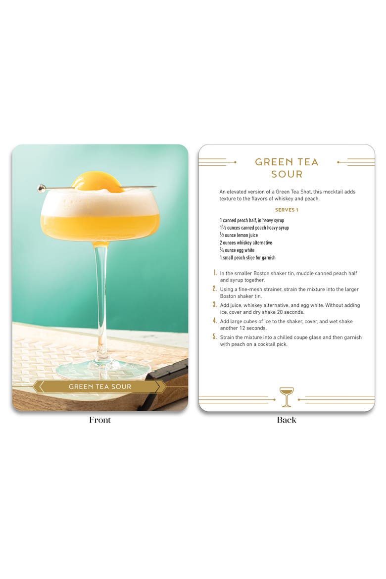 'Make It a Mocktail' Recipe Deck, Alternate, color, BLACK