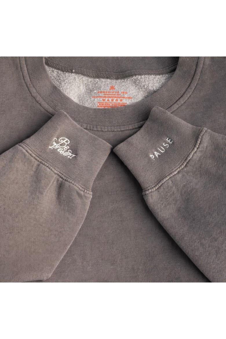 Pause Be Present Sweatshirt + Manifestation Kit, Alternate, color, Faded Grey