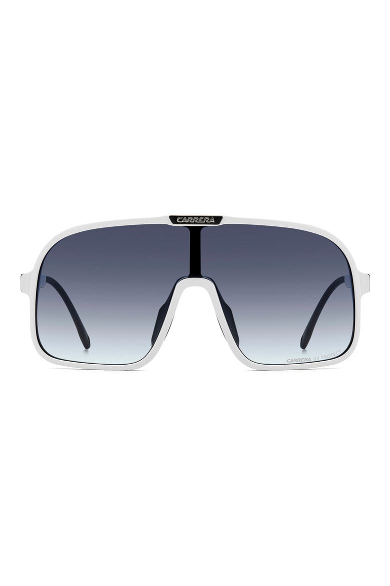 C Sport 99mm Gradient Shield Sunglasses, Main, color, WHITE/ DK BLUE SF