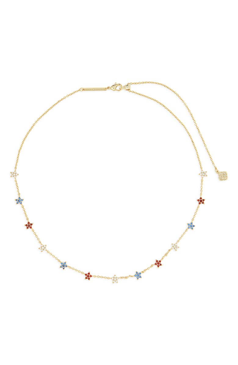Kendra Scott Sierra Star Crystal Station Necklace, Main, color, 