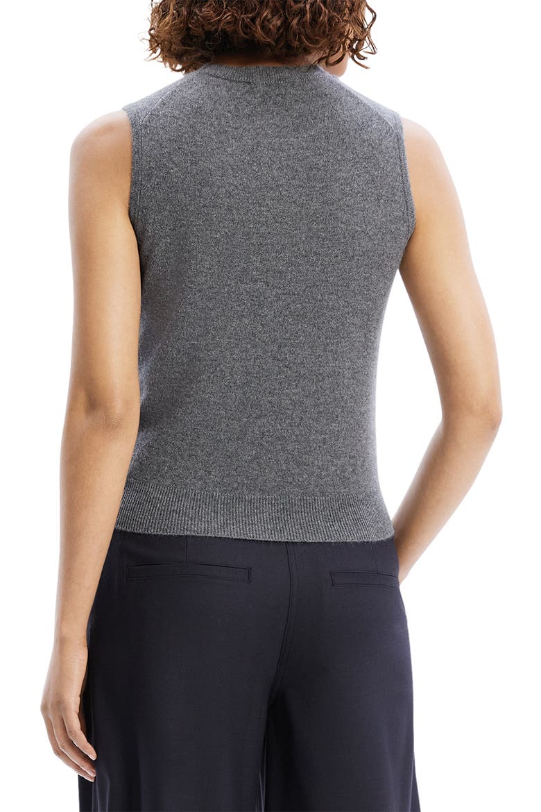 Cashmere Sleeveless Sweater, Alternate, color, LT CHRCL