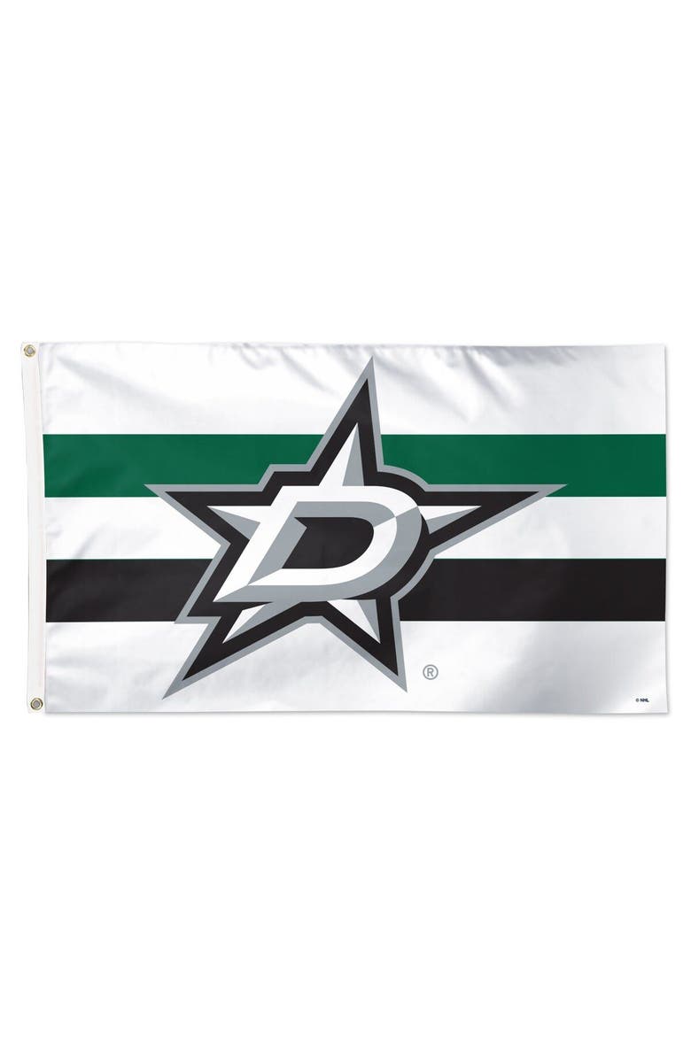 WINCRAFT Dallas Stars 3' x 5' Horizontal Stripe Deluxe Single-Sided Flag, Main, color, White