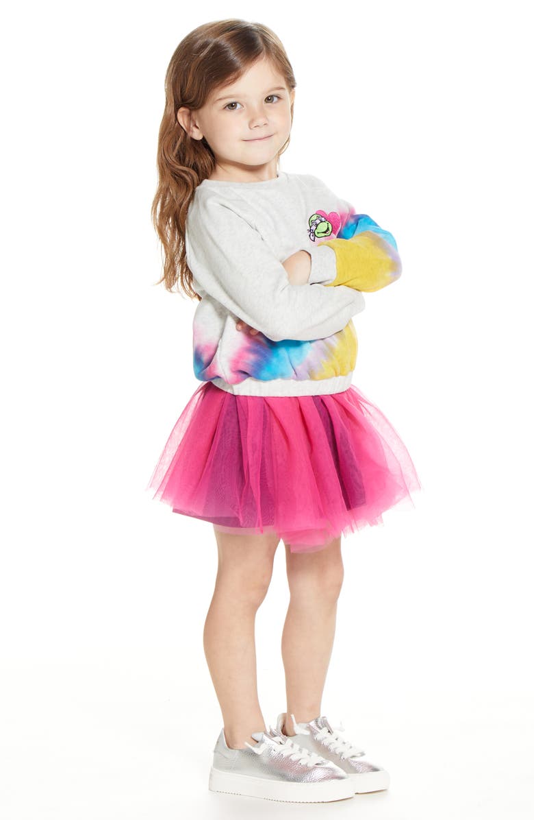 Andy & Evan x Teenage Mutant Ninja Turtles<sup>®</sup> Sweatshirt & Tutu Tank Dress Set, Alternate, color, Pink Multi