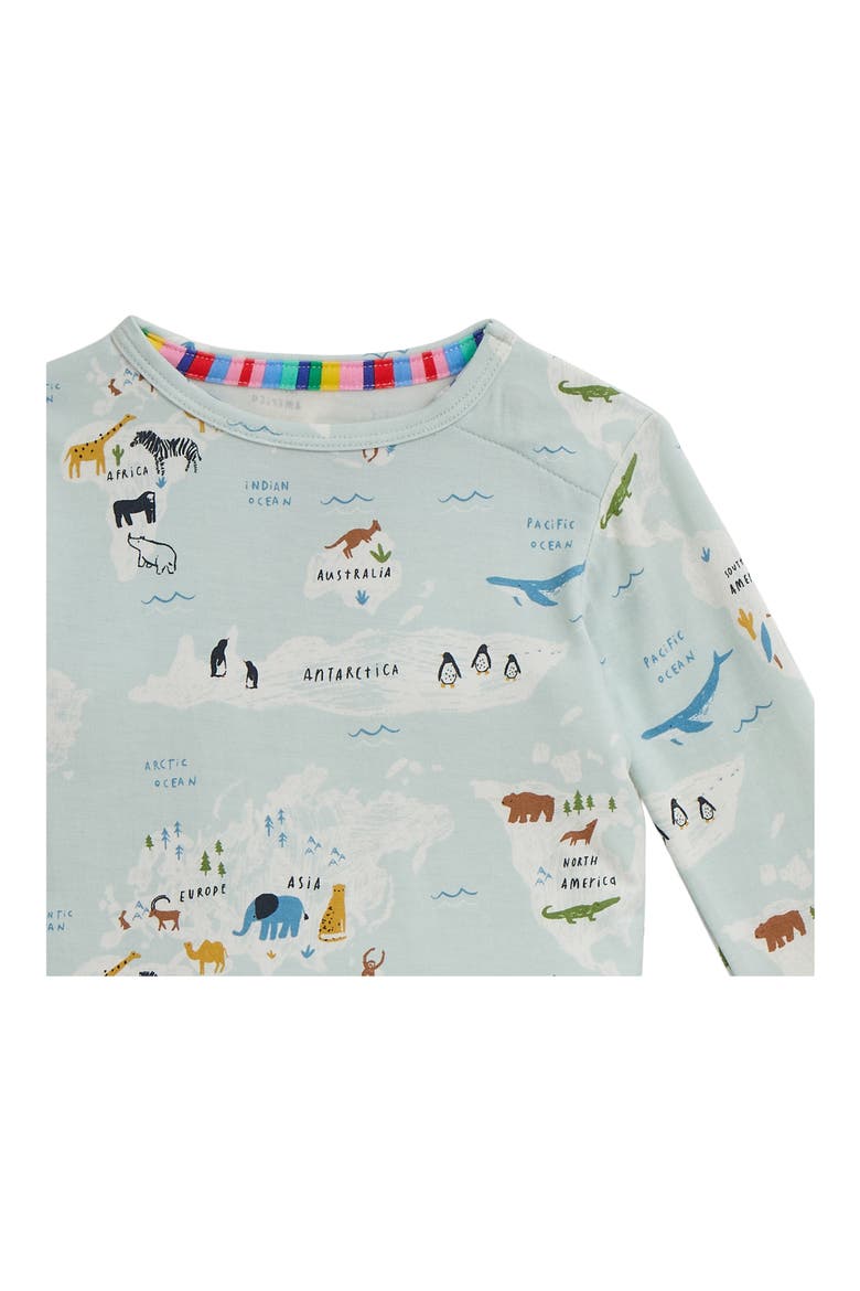 Kids' Sea The World Two-Piece Fitted Pajamas, Alternate, color, BLUE