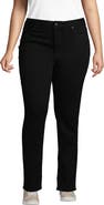 Lands' End Recover Mid Rise Straight Leg Blue Jeans