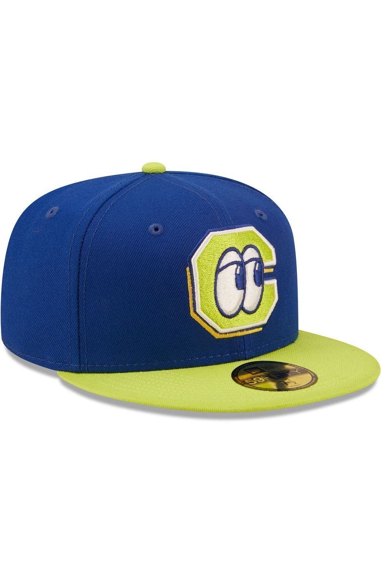 New Era Men's New Era Blue/Green Montañas de Chattanooga Copa De La Diversion 59FIFTY Fitted Hat, Alternate, color, 