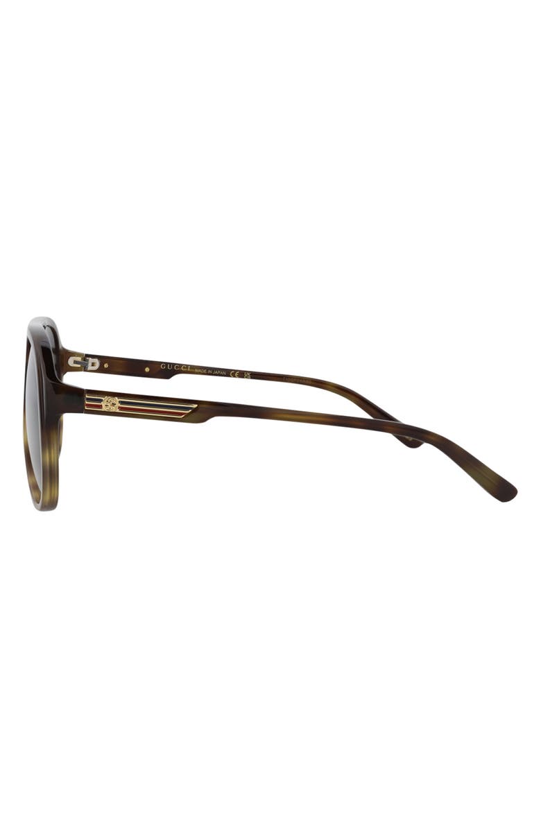Gucci 59mm Aviator Sunglasses, Alternate, color, Havana Havana Blue