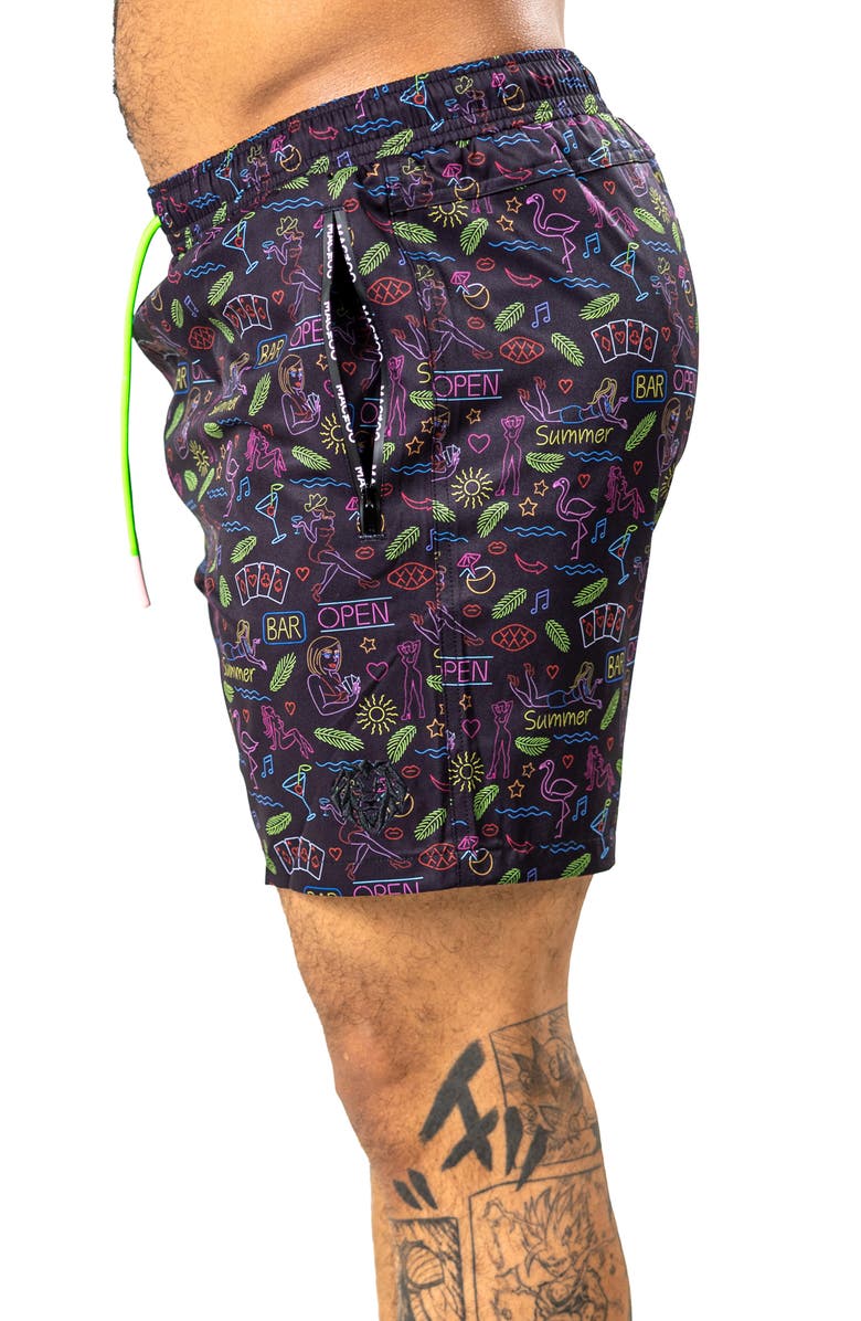 Maceoo Marthyr Swim Trunks, Alternate, color, Black