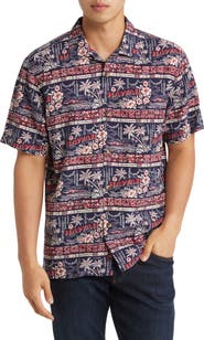Tommy Bahama Postcard Paradise Short Sleeve Silk Button-Up Shirt