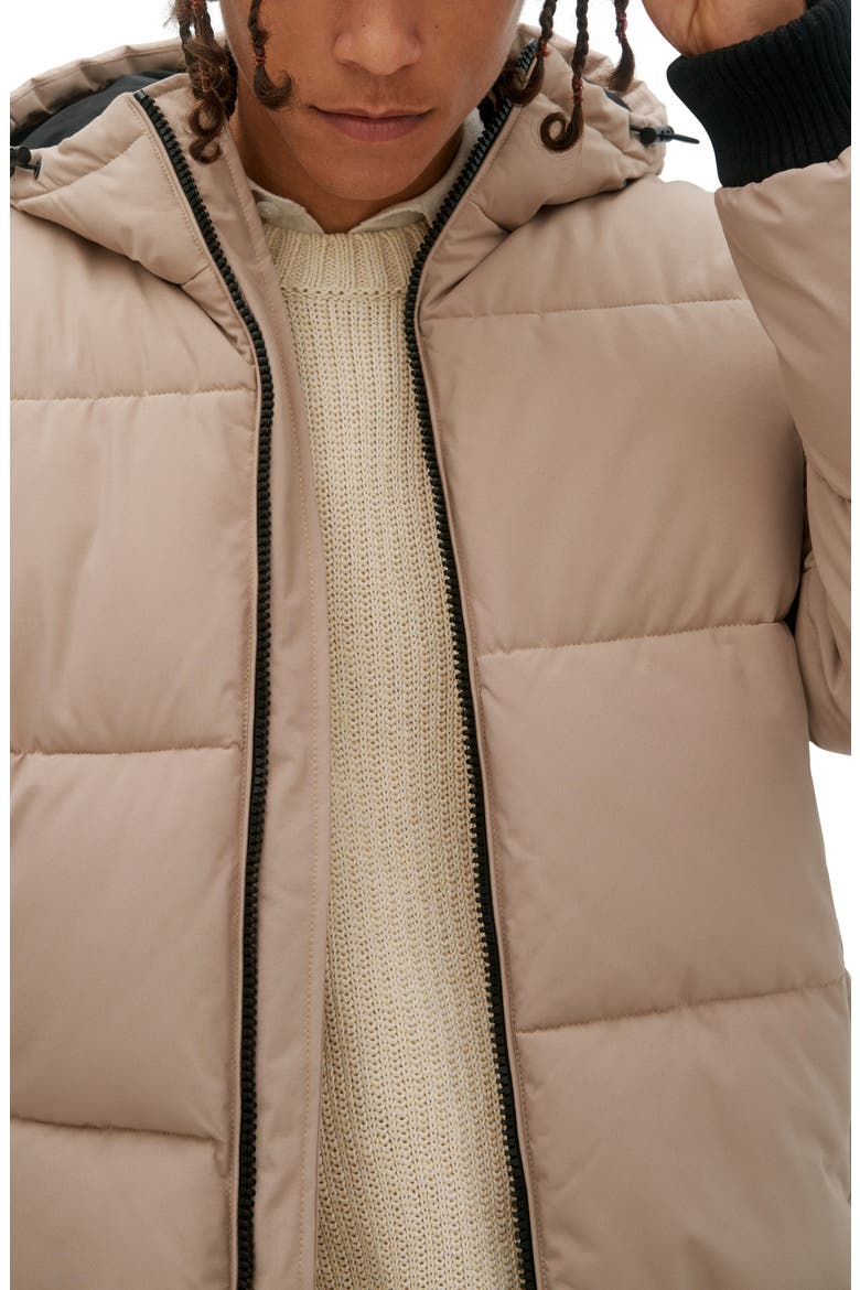 Gunnar Hooded Puffer Bomber Jacket, Alternate, color, SAND