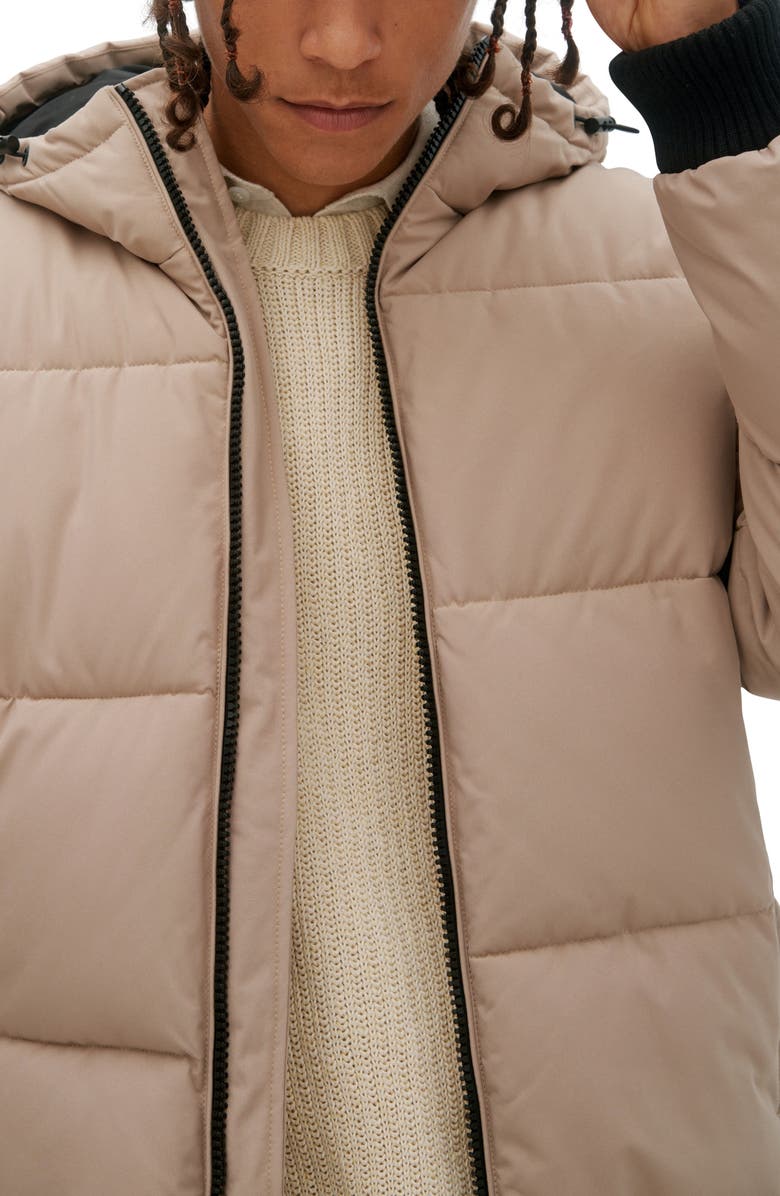 Noize Gunnar Hooded Puffer Bomber Jacket, Alternate, color, Sand