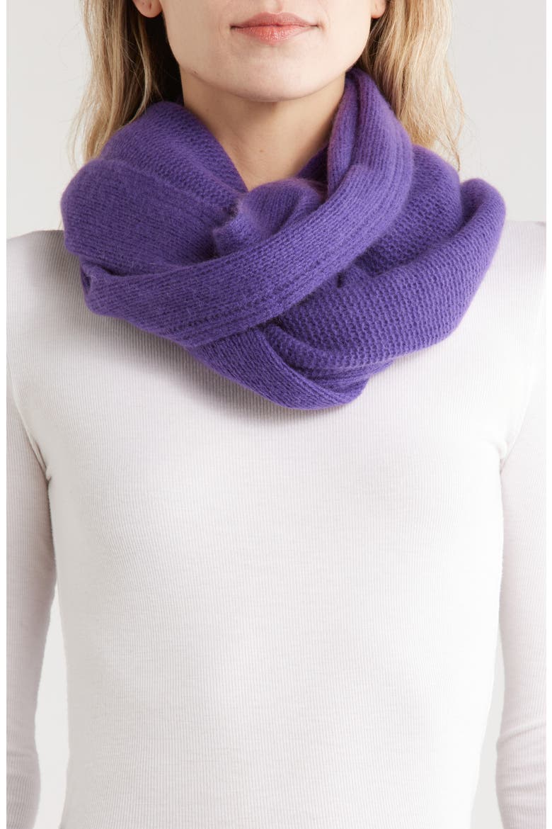 Cashmere Knit Wrap Scarf, Main, color, SK PURPLE