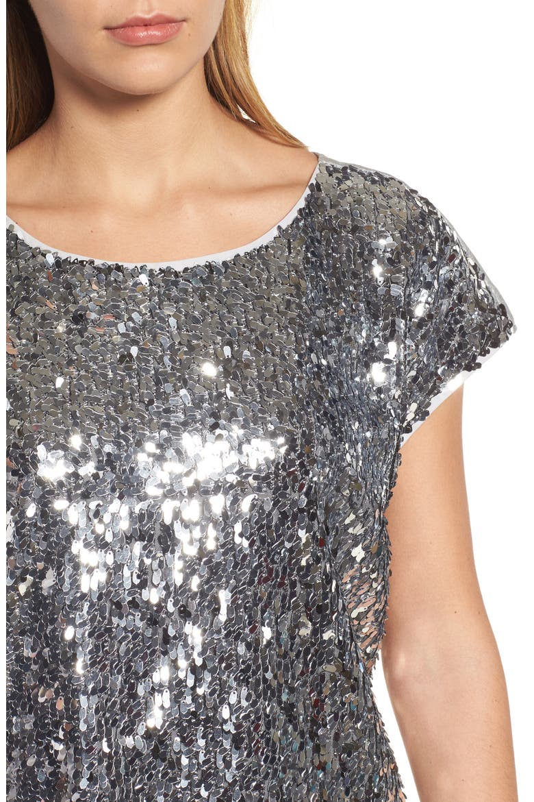 Sequin Front Top, Alternate, color, CHROME
