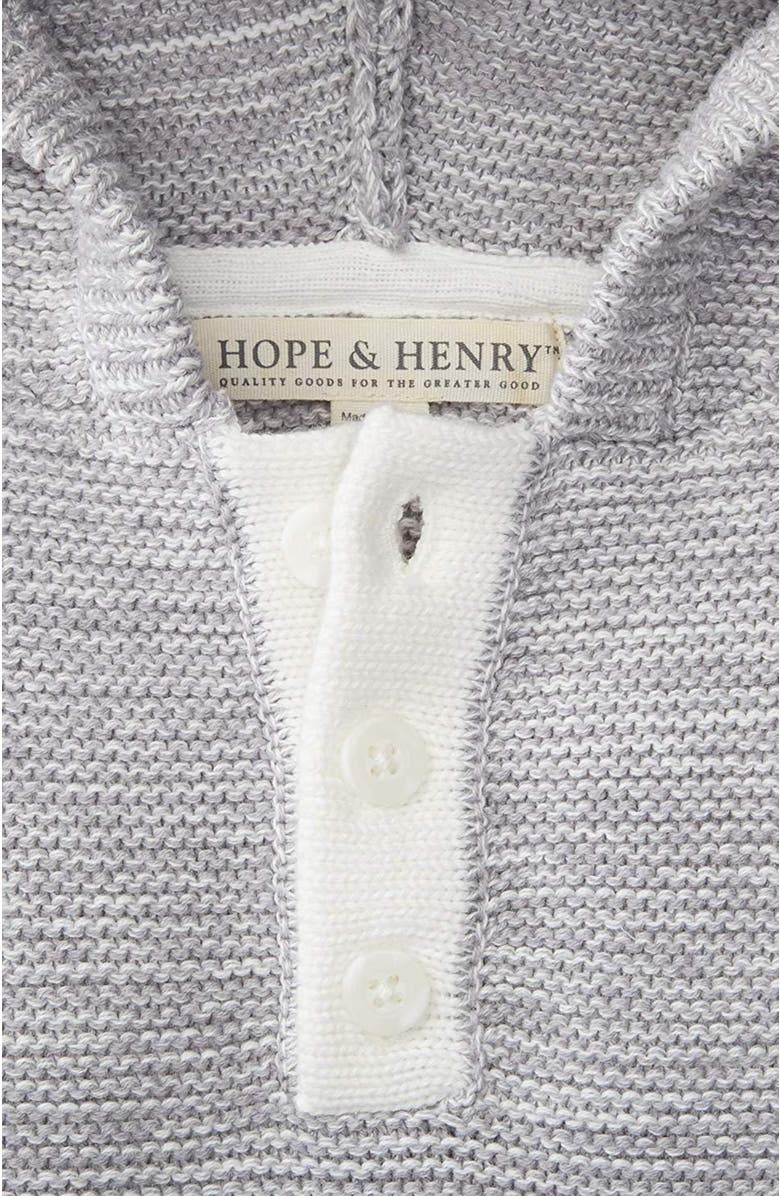 Hope & Henry Baby Boys' Hooded Pullover Sweater, Infant, Alternate, color, Grey