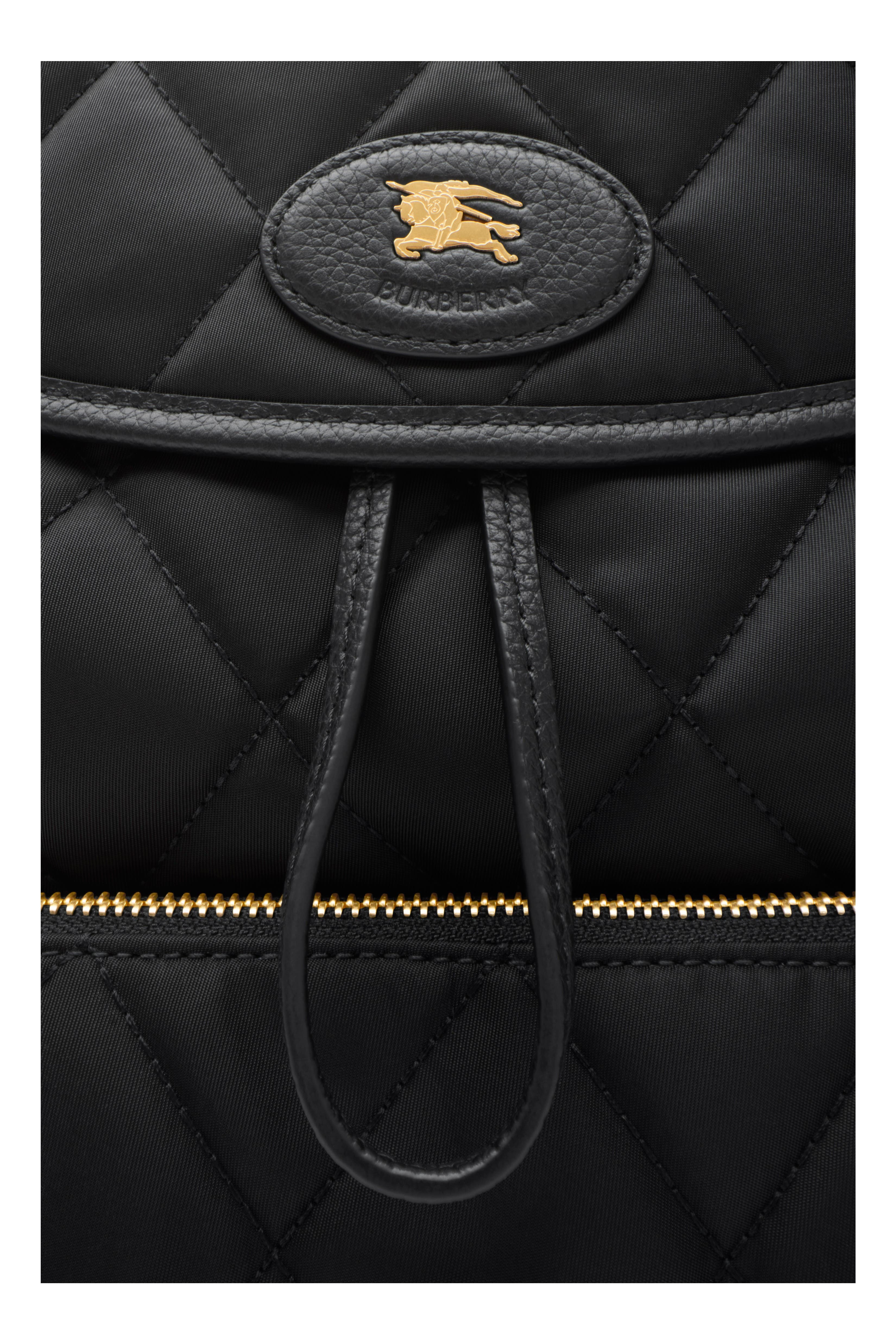 Burberry Horseshoe Backpack, Alternate, color, Black