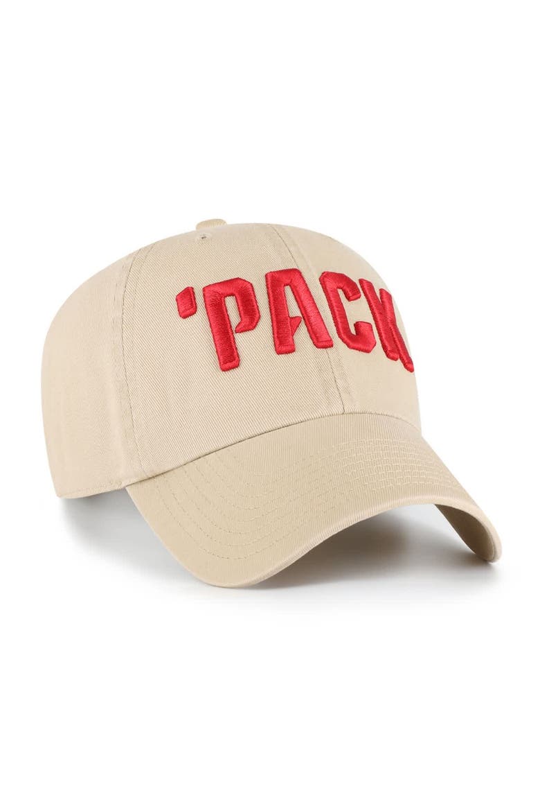 Men's '47 Khaki NC State Wolfpack Clean Up Adjustable Hat, Alternate, color, Khaki