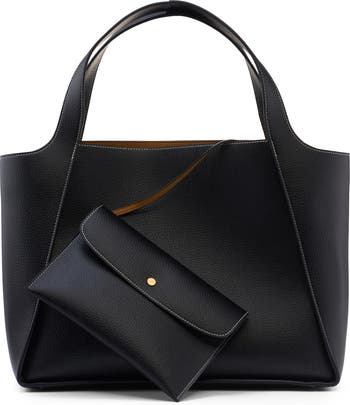 【Stella McCartney】logo distressed leather tote bag Stella McCartney Perforated Logo Faux Leather Tote | Nordstrom