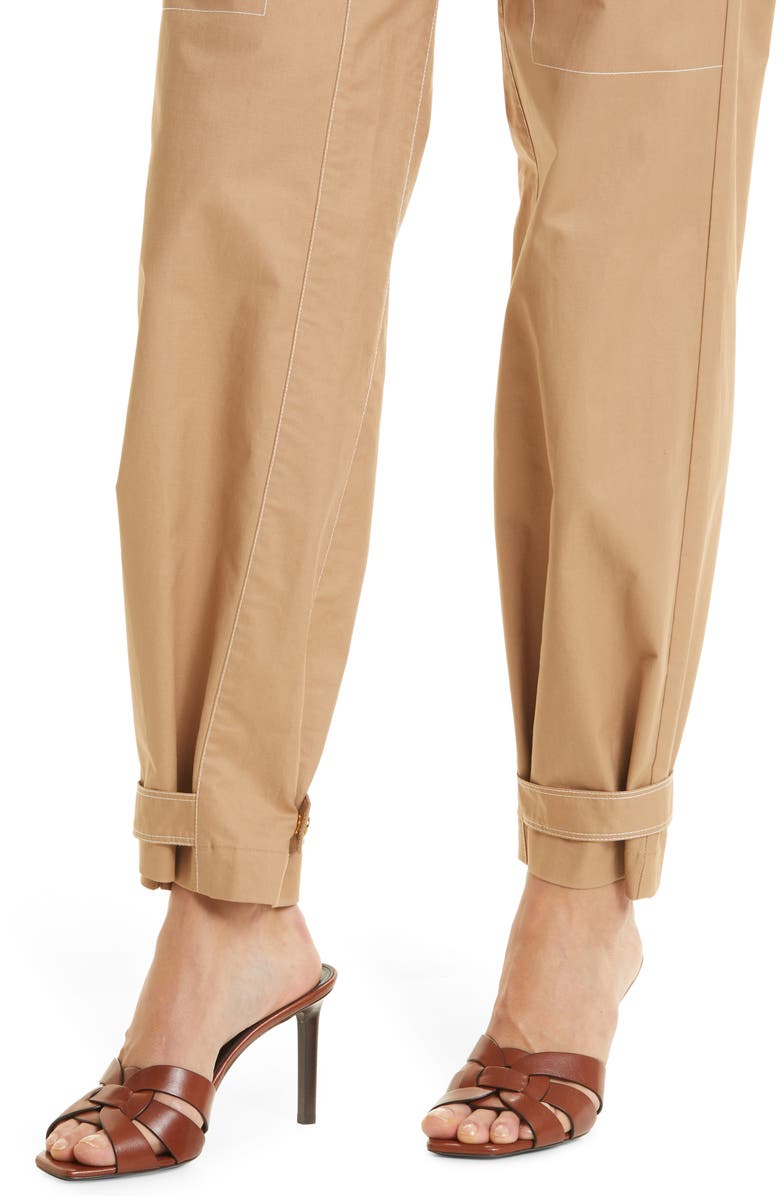Veronica Beard Hilde Stretch Cotton Utility Pants, Alternate, color, 