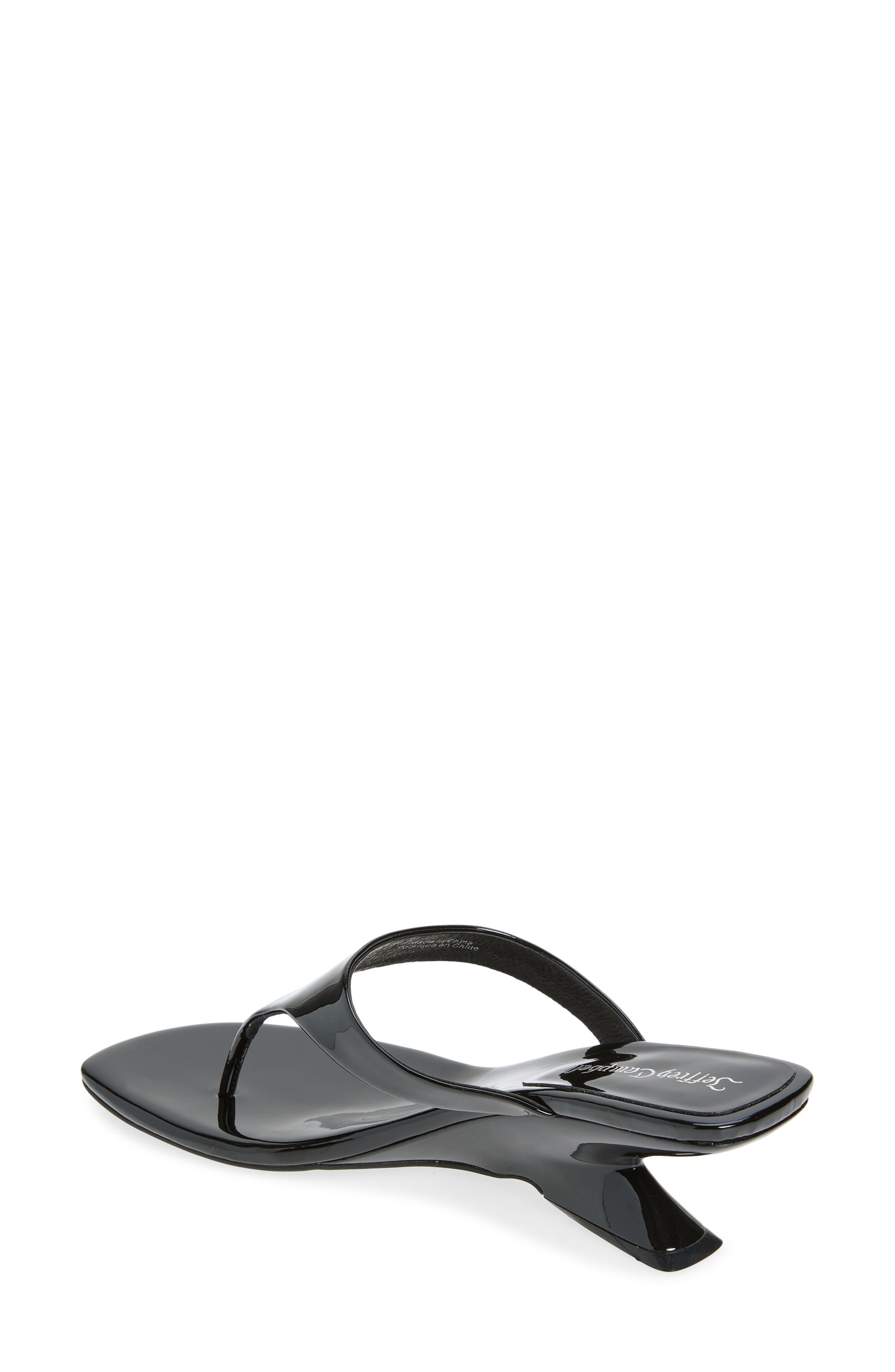 Jeffrey Campbell Medellin Wedge Flip Flop, Alternate, color, Black Patent