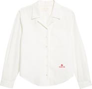 Shushu/Tong Open Collar Cotton Button-Up Shirt
