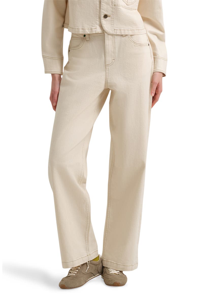 x Crayola Carpenter High Rise Straight Leg Jeans, Main, color, ECRU