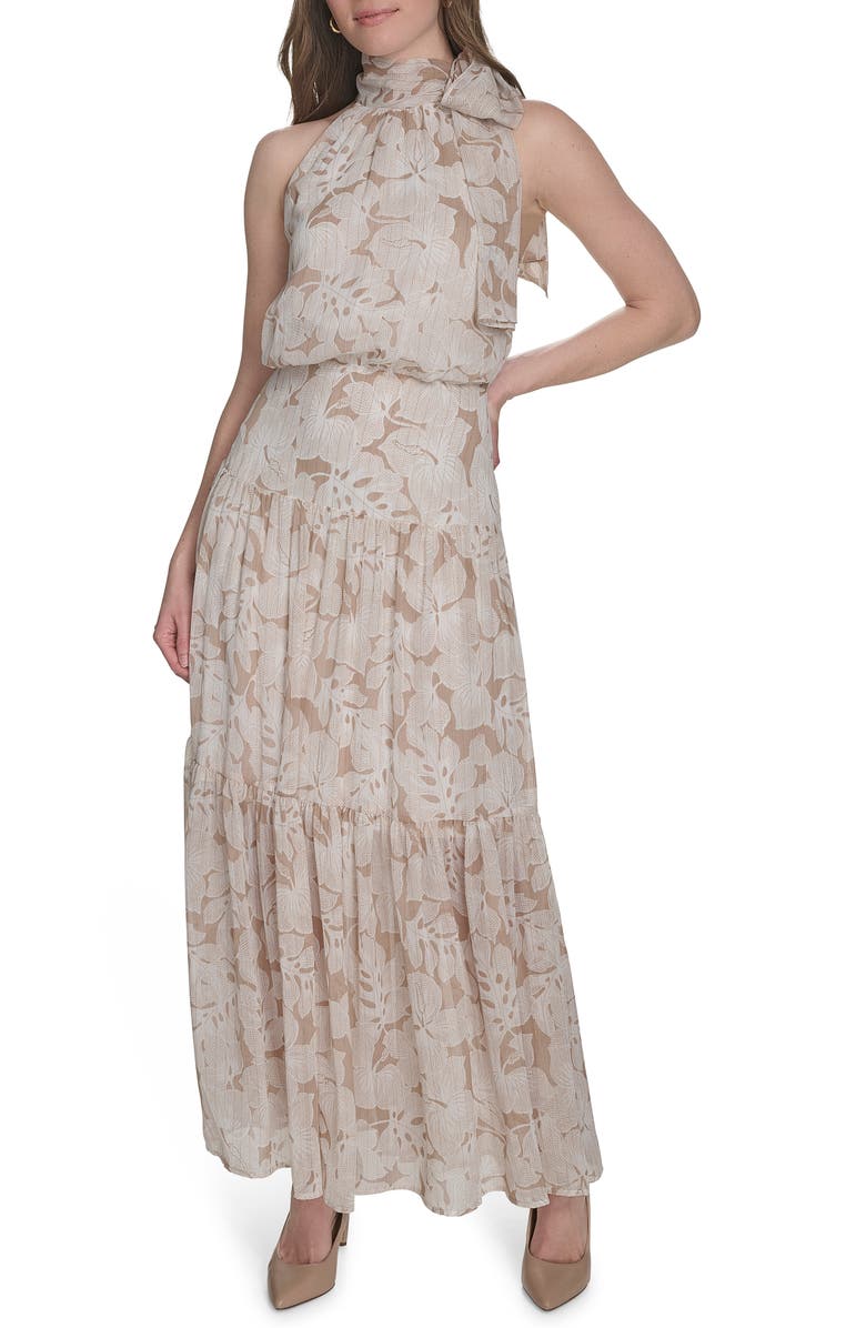 Tommy Hilfiger Halter Neck Maxi Dress, Main, color,