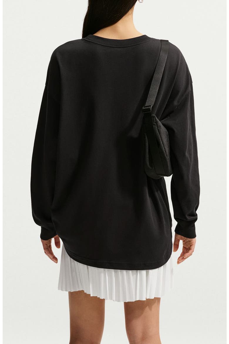 Sportswear Oversized Long Sleeve T-Shirt, Alternate, color, BLACK/ WHITE