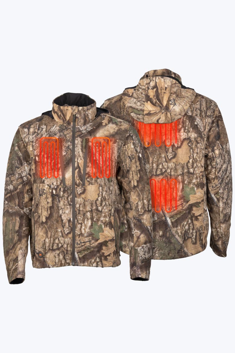 Men's apx Heated Fleece Camo Jacket, Alternate, color, APX Realtree
