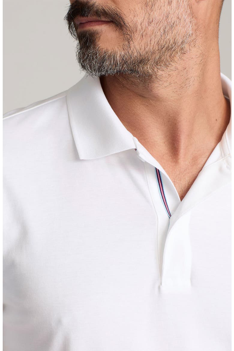 Damaschino Wrinkle Free Polo, Alternate, color, WHITE