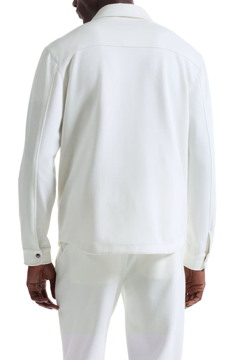 Bugatchi Soft Touch Snap-Up Shirt, Alternate, color, Chalk