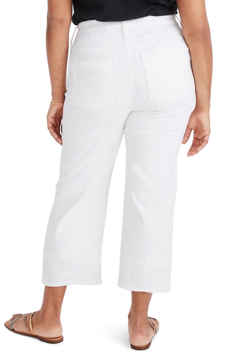 Slim Wide-Leg Crop Jeans: Button-Front Edition, Alternate, color, TILE WHITE