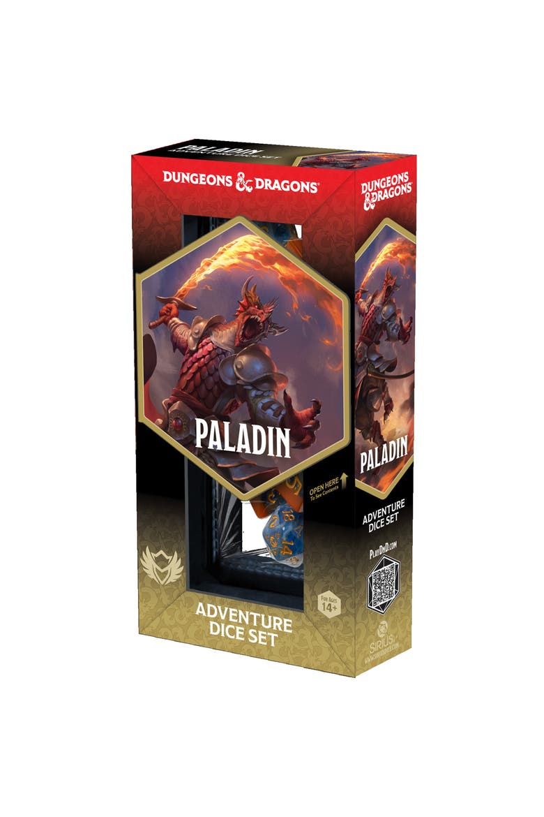 Paladin Orange and Blue 14pc RPG Die Set, Alternate, color, Multicolored