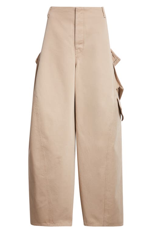 Alaïa Round Cargo Pants In Sand
