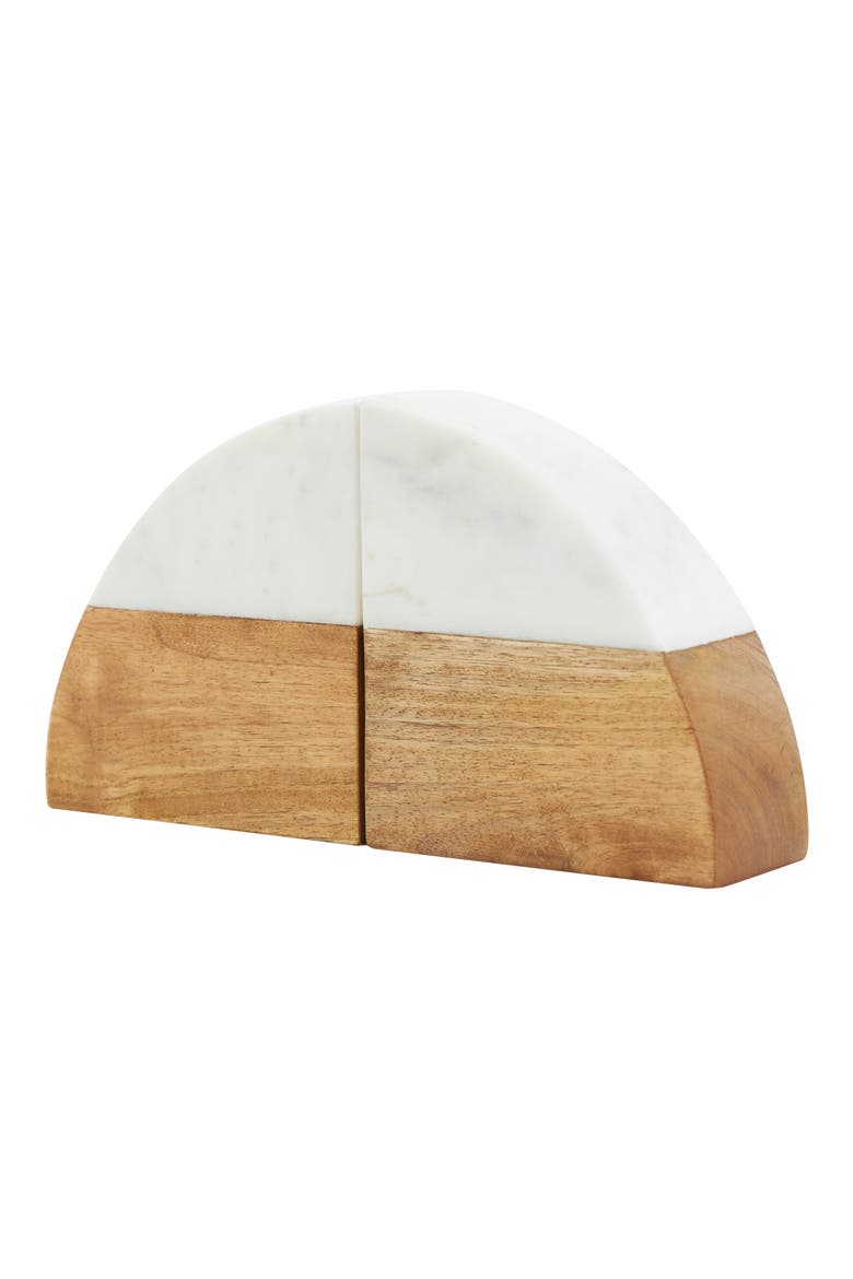 Wedge Marble Bookends, Alternate, color, TAN