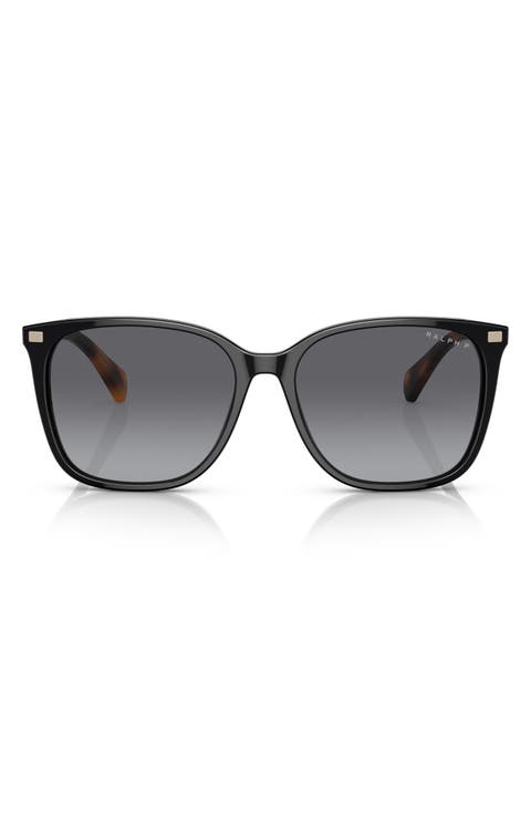 56mm Polarized Square Sunglasses